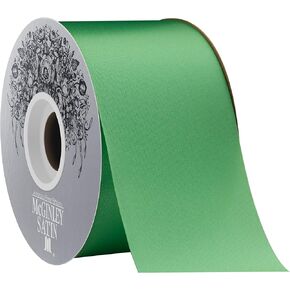 McGinley Mills 2.5" W Acetate Satin Ribbon, Emerald Green, 50 Yard Spool
