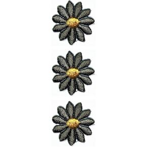 Set 3 Pcs Mini Small White Daisies Flower Cartoon Patches Flowers Embroidery Embroidered Iron On Applique for Clothes Jackets T-Shirt Jeans Skirt Vests Scarf Hat Backpacks (13)