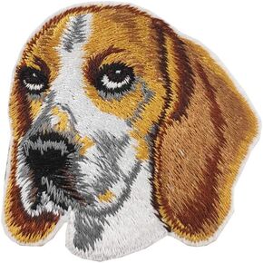 Cute-Patch Beagle Dog Embroidered Iron on Patch Gift for Dog Dad Dog Mom
