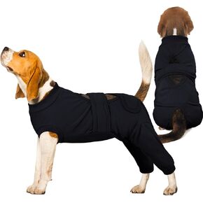 Kuoser Dog Surgery Suit Female Spay, Male Dog Recovery Sleeve Back Leg, Thigh Wound Protective Recovery Suit for Dogs, Dog Rear Leg Sleeve to Stop Licking, Pet Surgical Suit Puppy Onesie Bodysuit in Kuwait