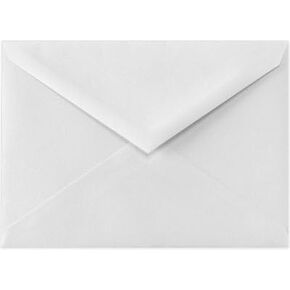 LUXPaper 6Bar A6 Baronial Invitation Envelopes | Pointed Flap | 4 3/4" x 6 1/2" | Bright White | 70lb. Text | 50 Qty