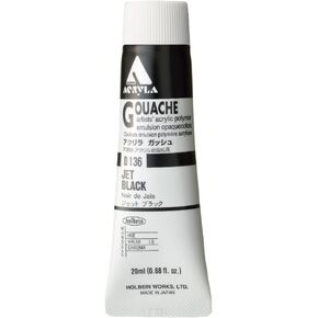 Holbein Acryla Designer Gouache Jet Black 20ml tube