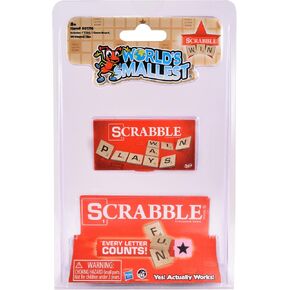 World's Smallest Scrabble, Miniature Magnetic Board, 98 Letters, 5 Blank Tiles & Portable Case, Family Game, Classic Scrabble Game, Perfect for Stocking Stuffers, Easter Gifts, Party Favors, Ages 8+