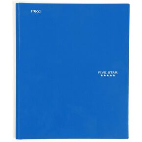 Five Star 2-Pocket Folders with Prong Fasteners, Folders with Pockets, Blue (72365)