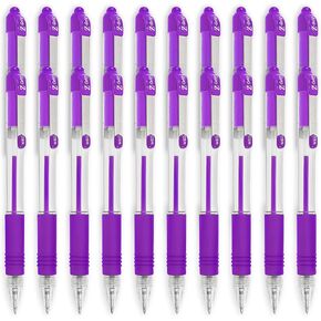 Zebra Z-Grip Retractable Ballpoint Pen - Economy Pack of 20 (Violet)