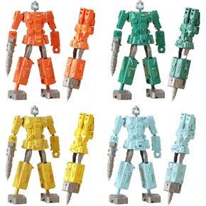 Transformer Robot Ballpoint Pen - 4 Pcs, Morphing, Cool Looking, Deformed Student Pen