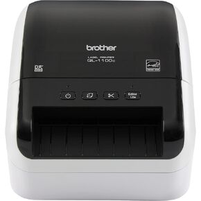Brother QL-1100 Wide Format, Postage and Barcode Professional Thermal Monochrome Label Printer, Black