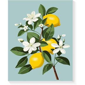 Ninonly Paint by Numbers Kit for Adults Framed Canvas, Butterfly and Flowers Paint by Number Arts and Crafts Kits for Adults Beginners, Brushes, Acrylic Painting, 9 * 12 Inch