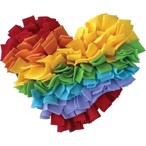 Foufit Foufoubrand Heart Rainbow One Love Snuffle Pet Pet Pet ، طوله 6.5 بوصة ، إكسسوارات الحيوانات الأليفة