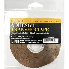 Lineco, High Tack ATG Tape, Brown 5 mil Adhesive, 1/2 in x 36 yd, Acid-Free for Framing, Picture Mounting and Box Assembly