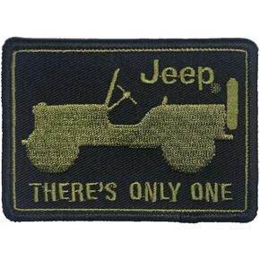 Jeep There's Only One Embroidered Patch | 3.5" X 2.5" Heat Seal Patch for Clothes, Backpacks, Hats, Jackets, and Jeans
