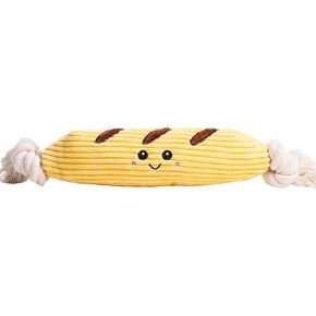 Squeaky Dog Plush Toy, Bakery Bite_Stick Collection, 8“, for Small and Medium Dogs (Cannoli, Small)