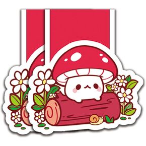 (2Pcs) Cute Mushroom Magnetic Bookmark Book Page Markers Gift for Reading Lover Nerd Book Addict Bookish Reader Student Teacher Office Stationery - Size 2.5"x2.2" When Folded