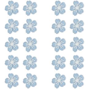 20 Pcs Daisy Flower Patches,Flower Applique Daisy Flower Patches for Clothes,Floral Patches Embroidered Patches Embroidered Appliques Sew for DIY,Hats,Bags,Jackets,Repair Decorations(Blue) in Kuwait