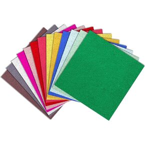16sheets White Glitter Cardstock 12 x 12, Double Sided Thick Paper for Cricut, Card Stock for Card Making, Scrapbooking, Craft