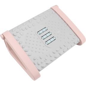 Under Desk Footrest Under Desk Footrest Ergonomic Foot Rest Foot Stool with Massage Texture Foot Rest for Office Under Desk Footrest 6 Height Ergonomic Foot Stool with (Pink)
