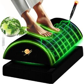 Grounding Foot Rest for Under Desk at Work,Foot Stool for Office Use Gaming Chair Ergonomic Memory Foam Adjustable Height Back Knee Pain Relief, Grounding Mat for Feet