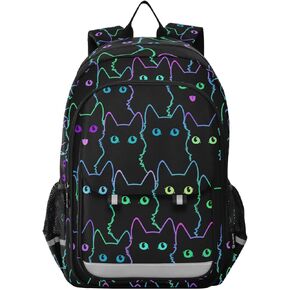 Cute Corgi Dog Puppy Rainbow Star Backpack for Women Men, Large Student School Bookbag 15.6 in Laptop Bag Purse Travel Casual Daypack