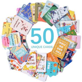 HOMANGA 50 Unique Motivational Cards for Employees, Gratitude, Employee Appreciation Cards, Kindness Thank You Notes for Coworkers, Affirmations Cards for Employees, Coworkers, Teachers, Boss