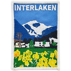 Cute-Patch Switzerland Interlaken Embroidered Iron on Sew on Patch