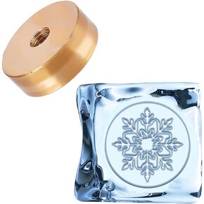 CRASPIRE Ice Stamp St. Patrick's Day Clover Ice Stamps 1.2" with Removable Brass Head Replacement Wood Handle Leaf Branding Stamp for Cocktail Party Whiskey Mojito Drinks Wedding Making DIY Crafting