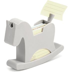 Li&Zhao Horse Sticky Note Holder - Cute Post It Note Dispenser Memo Dispenser Pen Holder Sticky Note Dispenser Post It Note Holder Notepad Holder for Desk School Office(Black)