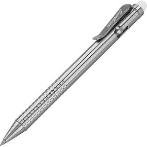 SMOOTHERPRO Bolt Action Pen, Stainless Steel Erasable Ballpiont Pen Compatible with Pilot FriXion Refill, EDC Pen for Writing, Natural(SSF010)