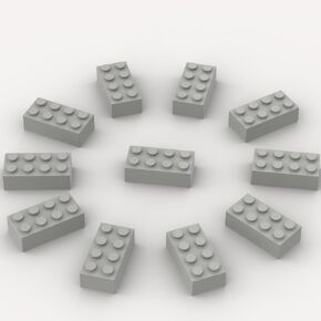 500 Piece Light Gray Bricks Bulk, Gray 2x4 Building Bricks Flat, Compatible with Lego Parts and Pieces: 2x4 Light Grey Bricks(Color: Light Gray)