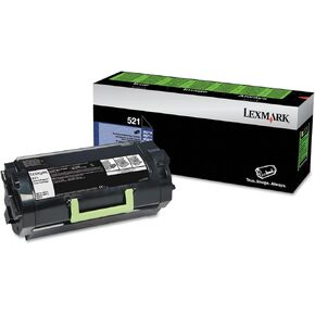 Lexmark 52D1000 (521) Toner Cartridge, Black - in Retail Packaging