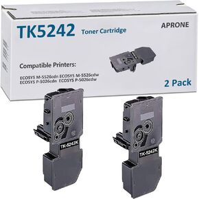 TK-5242 TK5242 Toner Cartridge Compatible for Kyocera TK-5242K TK-5242C TK-5242M TK-5242Y for ECOSYS P-5026cdw M-5526cdn P-5026cdn M-5526cdw (Black/Cyan/Magenta/Yellow,4-Pack)