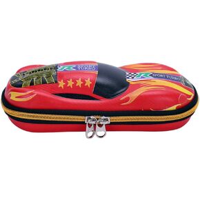 Pencil Case Large Capacity with Compartments Tank Pen Pouch Holder Waterproof EVA Organizer Stationery Box Red Supercar