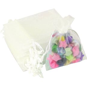 FACATH 100 PCS Orgricza Gift Facs Purple Small Jewelry Pouches Beddergle Jewelry Bag 2x3 Inch Favor Bags Lavender Bag for Wedding Party Christmas Candy Mesh Bags