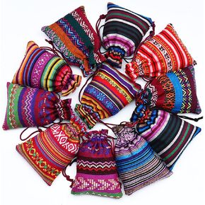 30 Pack Mexican Fiesta Mini Drawstring Gift Bag Egyptian Style Jewelry Coin Pouches Cotton Linen Muslin Burlap Bags for Candy Mexican Themed Fiesta Loteria Party Decorations