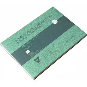 中国保定宝虹BHPAI Academy Watercolor Paper Pad Cotton100% Four-Sided sealant 140 lb /300gsm Perfect for Watercolor, Gouache, Ink, Acrylic Painting Paper 32K (Rough (300GSM), 12.5cm*18cm（4.9in*7in）)