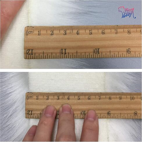 Furryvalley Faux Fur Trim Raccon Fox Fur Ribbon Craft Furry Stripe for Slippers Slides Fringe 2 Yards (White) in Saudi Arabia