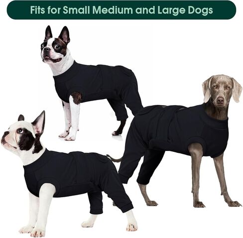 Kuoser Dog Surgery Suit Female Spay, Male Dog Recovery Sleeve Back Leg, Thigh Wound Protective Recovery Suit for Dogs, Dog Rear Leg Sleeve to Stop Licking, Pet Surgical Suit Puppy Onesie Bodysuit in Kuwait