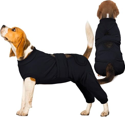 Kuoser Dog Surgery Suit Female Spay, Male Dog Recovery Sleeve Back Leg, Thigh Wound Protective Recovery Suit for Dogs, Dog Rear Leg Sleeve to Stop Licking, Pet Surgical Suit Puppy Onesie Bodysuit in Kuwait