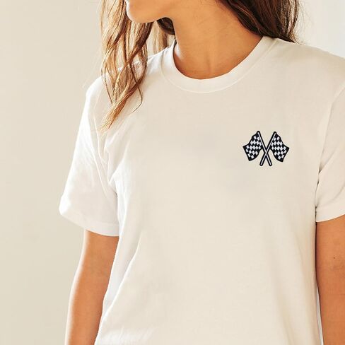 10 PCS تصحيحات العلم السباق المتقلب ، الحديد المتقلب القلب على البقع ، قلوب بيضاء أسود مطرزة جان بوتش شارة مطرزة مضحكة الحديد لأكياس الملابس قبعات القبعات جينز in Kuwait