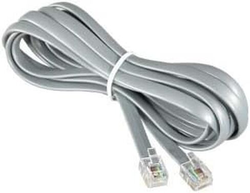 InstallerParts (10 Pack RJ11 Modular Telephone Cord Extension- Straight Wiring, Silver (7FT) in Saudi Arabia