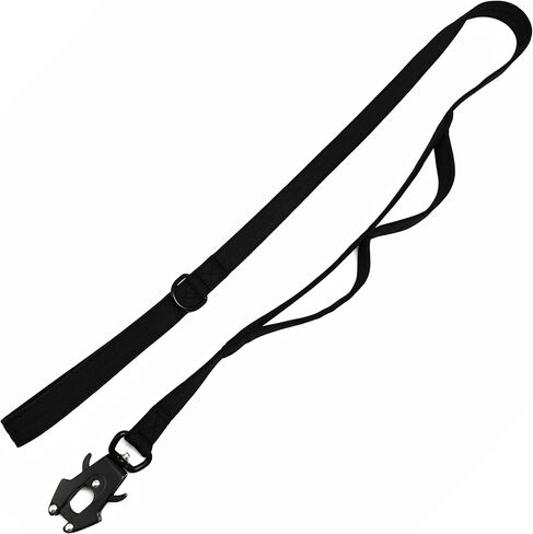 Dog Leash Neoprene Padded Two Handle Heavy Duty Double Handles Dog Leash Walking Training Dog Leash Traffic Dog Leash (Black) in Saudi Arabia