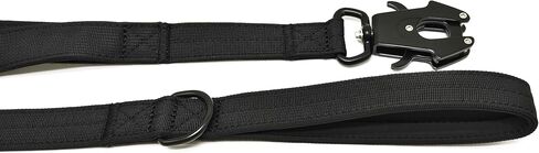 Dog Leash Neoprene Padded Two Handle Heavy Duty Double Handles Dog Leash Walking Training Dog Leash Traffic Dog Leash (Black) in Saudi Arabia
