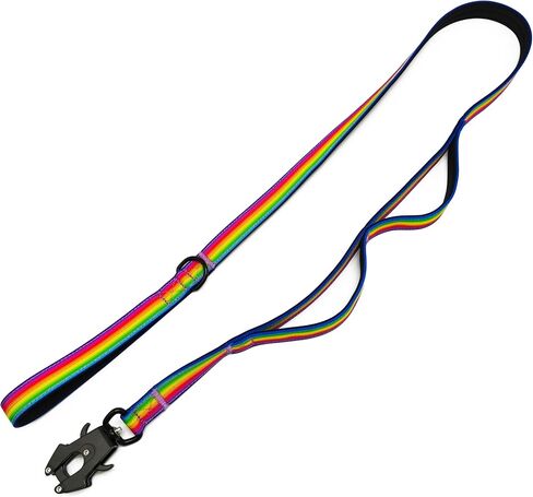 Dog Leash Neoprene Padded Two Handle Heavy Duty Double Handles Dog Leash Walking Training Dog Leash Traffic Dog Leash (Black) in Saudi Arabia