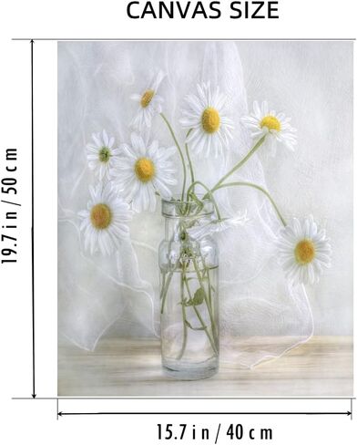 BOMUVI Paint by Numbers for Adults Beginner Paint by Numbers for Adults Daisy Paint by Number Kits Acrylic Painting White Flower Paint by Number Kits on Canvas Paint by Number Adults 16x20 in in Saudi Arabia