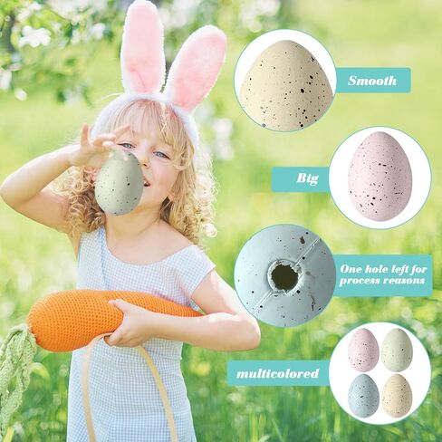 36 Pcs Easter Speckled Eggs Plastic Speckled Eggs Bowl and Vase Filler Faux Chicken Eggs for DIY Spring Displays and Easter Decorations (Classic Color) in Kuwait