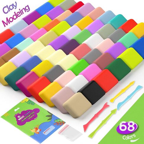 Air Dry Clay for Kids,Modeling Clay Kit 51 Colors with Sculpting Tools,Model Magic Arts and Crafts Gift for Birthdays & Holidays Boys Girls Ages 3-12 in Saudi Arabia