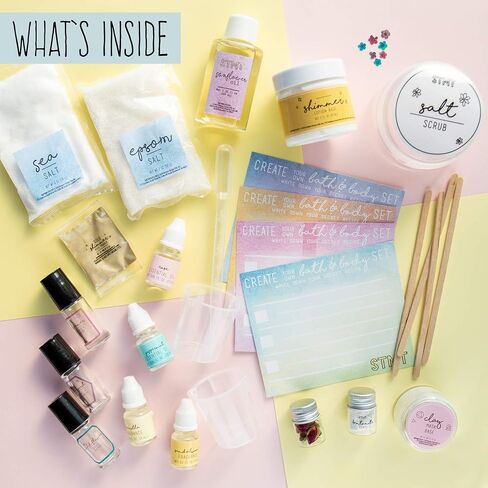 STMT DIY Signature Spa Set by Horizon Group USA, Mix & Make Your Own Spa Supplies with Salt Scrubs, Fragrances & Shimmer Lotions. Multicolored in Kuwait