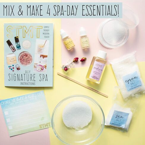 STMT DIY Signature Spa Set by Horizon Group USA, Mix & Make Your Own Spa Supplies with Salt Scrubs, Fragrances & Shimmer Lotions. Multicolored in Kuwait