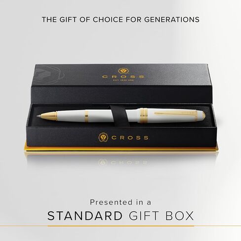 Cross Bailey Light Polished White Resin and Gold Tone Rollerball Pen in Saudi Arabia