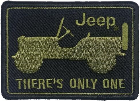 Jeep هناك تصحيح واحد مطرزة | 3.5 "× 2.5" رقعة ختم الحرارة للملابس وحقائب الظهر والقبعات والسترات والجينز in Kuwait