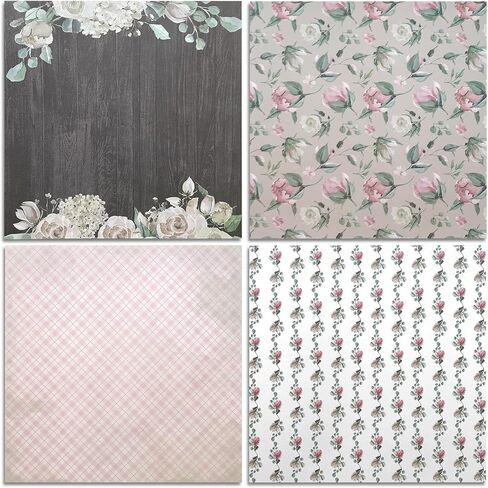 Scrapbooking Paper,Pack of 24 Sheets Designer Paper Pad 12x12 Inches Single-Sided Decorative Origami Scrapbook Paper Supplies Patterned Cardstock for Craft Gift Wrapping Photo Album (PA1902) in Saudi Arabia